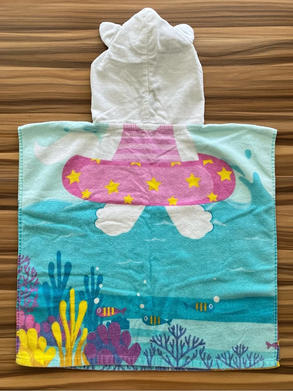 Girl’s Beach Pool Towel Bundle 100% Cotton Hooded Towels 2 Pieces